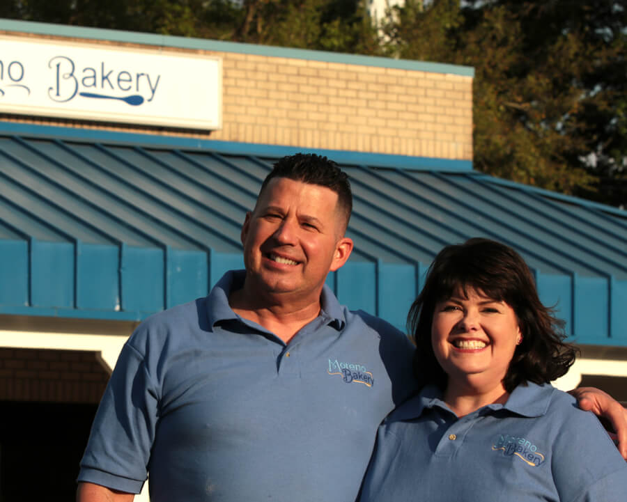 Susan and Jose outside bakery